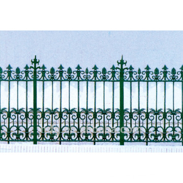 Moderna casa de ferro Palisade Fence / elegante e durável cerca de ferro forjado